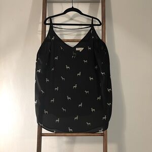 CLEARANCE SALE: Loft Zebra Print Chiffon Tank-Size 16